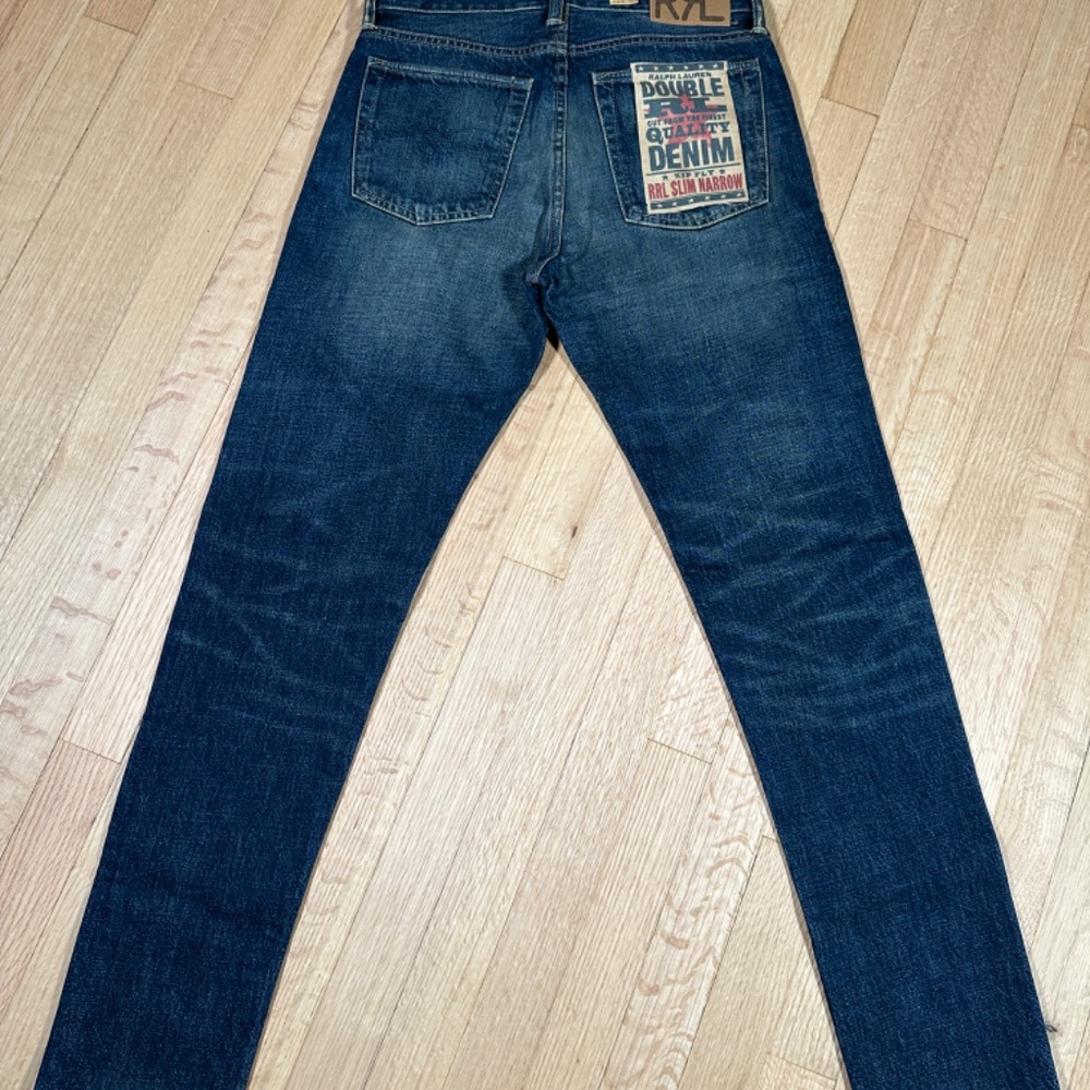 Ralph Lauren Double RL RRL Jeans Size W29XL32 Slim Narrow Brand New With Tags - Picture 8 of 12